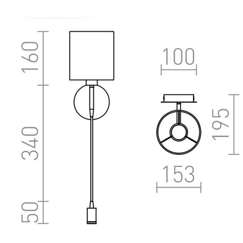 Red Design Rendl - R10580 - LED zidna lampa VERSA 1xE27/42W/230V + LED/3W Slike