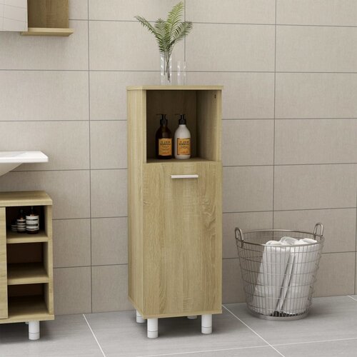 The Living Store Kopalni&amp;scaron;ka omarica sonoma hrast 30x30x95 cm iverna plo&amp;scaron;ča - Kopalni&amp;scaron;ka Omarica, (21436660) Slike