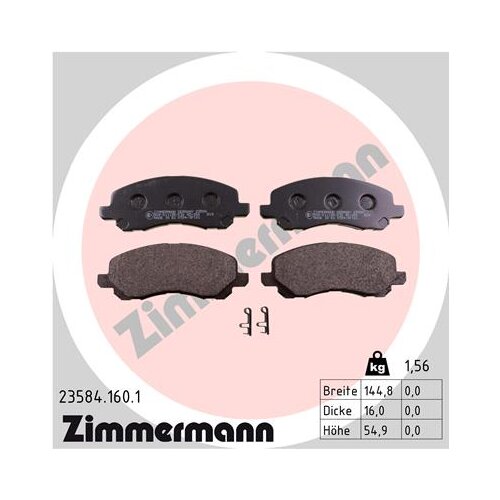 ZIMMERMANN zavorne ploščice prednje psa 23584.160.1 Cene
