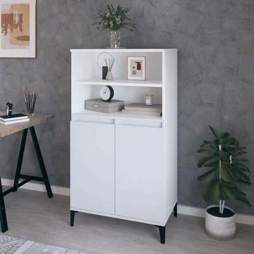  Visoka omara Bela 60x36x110 cm inženirski les, (20653923) Slike