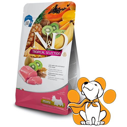 N&d Suva hrana za pse Tropical Selection Adult Mini Svinjetina, spelta, ovas i tropsko voće 1.5kg Cene