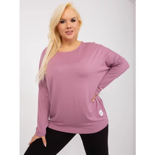 Fashion Hunters Powder pink plus size long sleeve blouse by Paloma