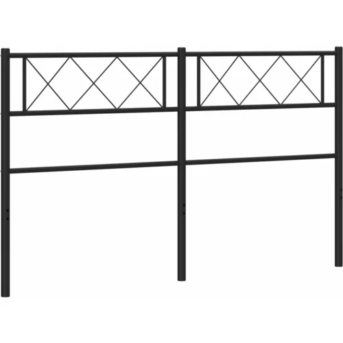 vidaXL Kovinsko posteljno vzglavje črno 120 cm, (20953656)