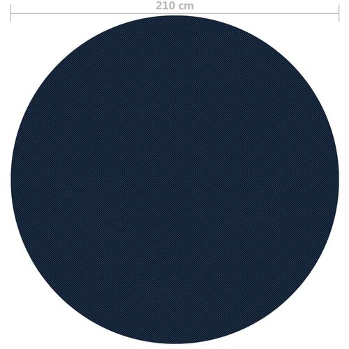  Plutajući PE solarni pokrov za bazen 210 cm crno-plavi Slike