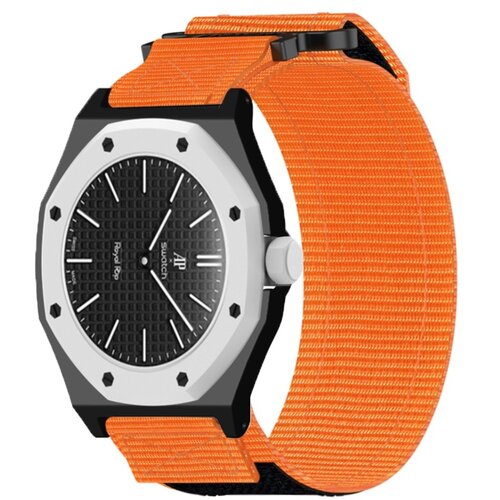 INF Najlonski Velcro pa&scaron;ček za Audemars Piguet in Swatch, 21cm x 3cm Orange, (5000369119) Cene