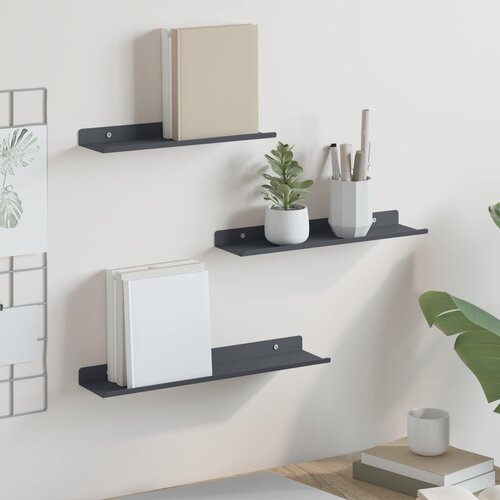  Lebdeća polica Zidne 3 pcs Antracit 40 x 9 x 2,5 cm Čelik Cijene