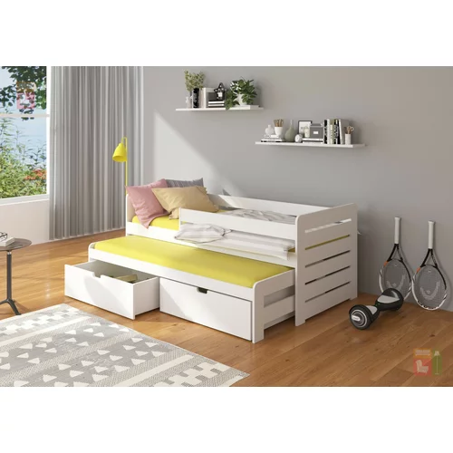 ADRK Furniture Otroška postelja Tomi z ograjico - 80x180 cm