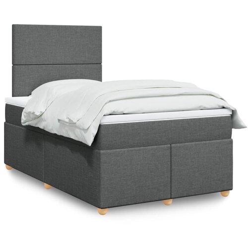  Krevet box spring s madracem tamnosivi 120 x 190 cm tkanina Cijene