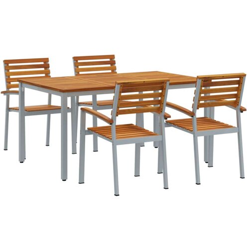  5-dijelni set stolica i stola za vrt od čvrstog drva akacije i metala Cijene
