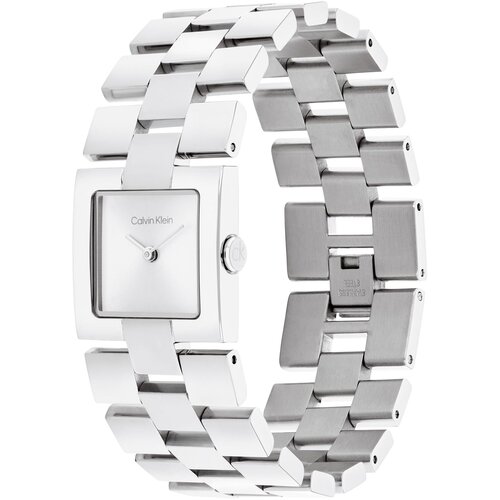 Calvin Klein Analogna ura &amp;#039;MERIDIAN&amp;#039; srebrna / bela Slike