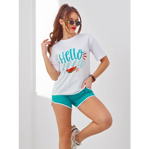 Resti Women's sports set with a t-shirt and shorts Hello Summer Cijene