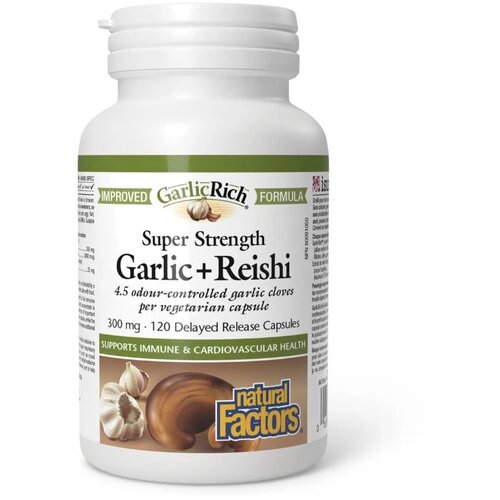 Natural Factors beli luk i reishi kapsule garlicrich, 120 kapsila Cene