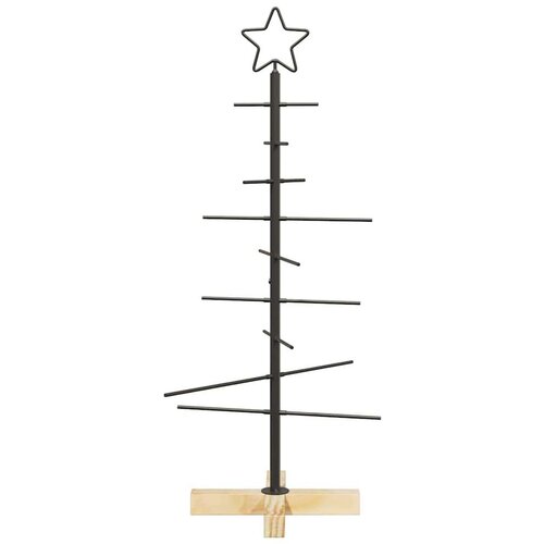 VidaXL Metalna božićna jelka Crna 90 cm Čelik s pra&amp;scaron;kastim premazom Slike