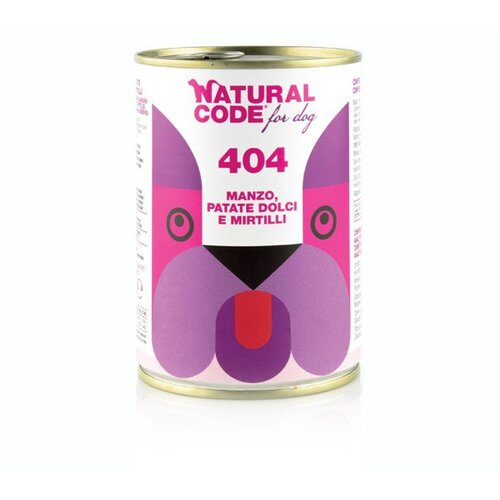 Natural Code dog konzerva za pse - Beef, Sweet Potatoes and Blueberries 400g Slike