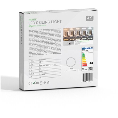Greentech LED Plafonjera 18W sa promenljivom temperaturom boje Slike