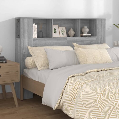 vidaXL Vzglavna omarica siva sonoma 140x18,5x104,5 cm Cene