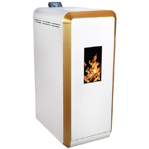 Terma Vesta Beli 15 kW Kamin na pelete za centralno Slike