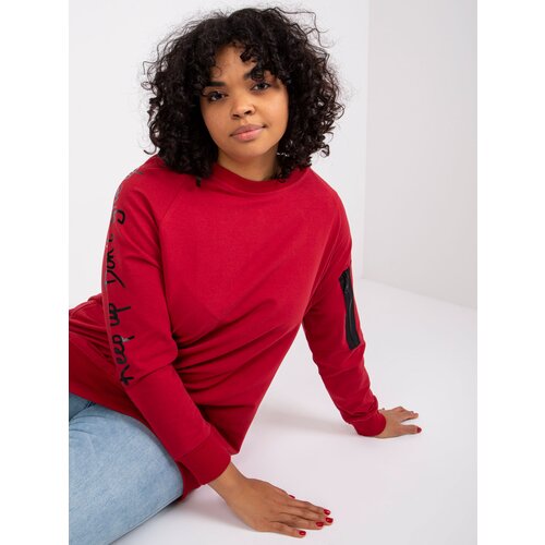RELEVANCE Tunic-RV-TU-7158.76P-Dark Red Cene