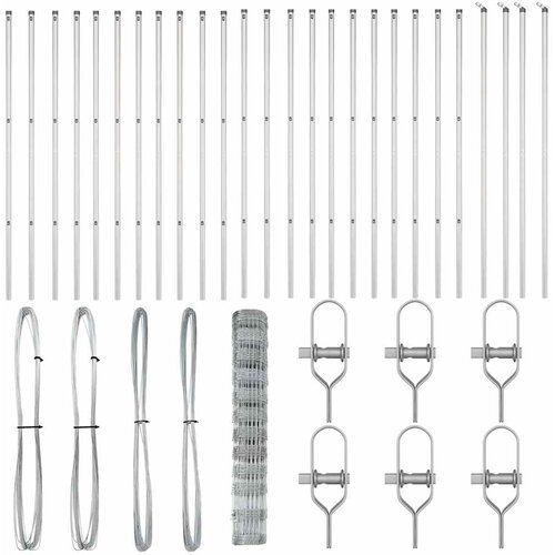  Temeljna zavarena žičana ograda 50 x 1,2 m Pocinčani čelik Slike