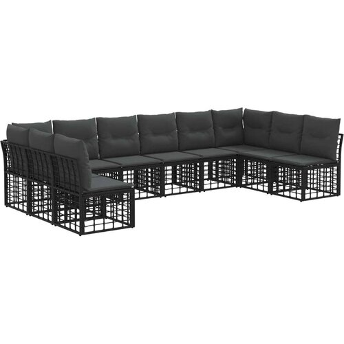  Set vanjskih sofa Crna Poliester - Crna bez stola Cene