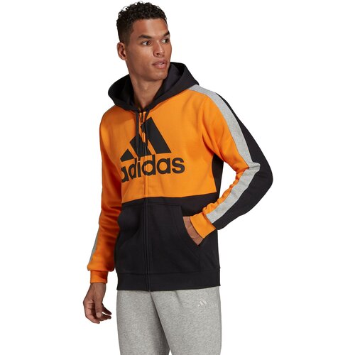 Adidas muški duks essentials colorblock fleece crno-narandžasti Cene