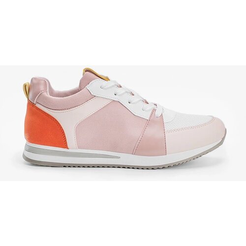 Gemre Pink eco-leather sports shoes Elaine Cene