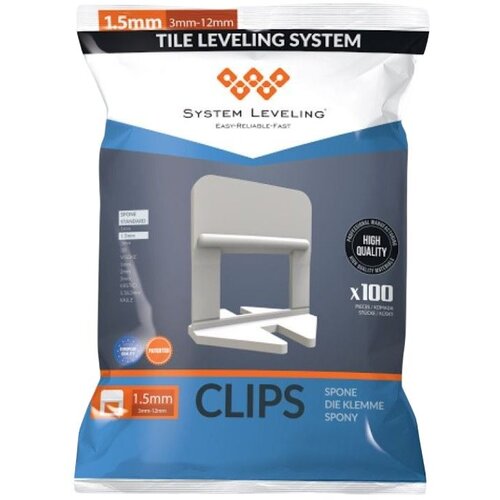 System Leveling spone 1,5 mm &amp;ndash; 100 kom | spone za nivelaciju pločica Slike