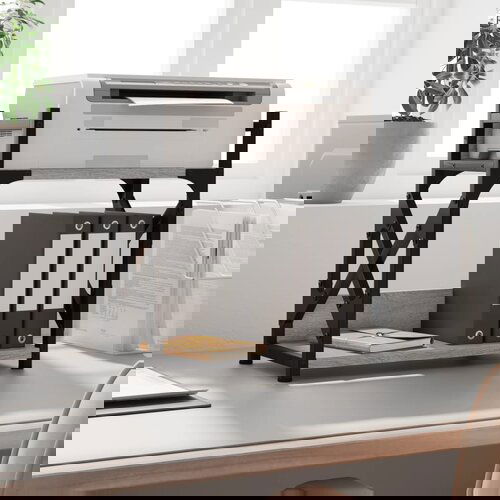 vidaXL Stalak za pisač s 2 razine siva boja hrasta 40x20x40 cm drveni Cijene