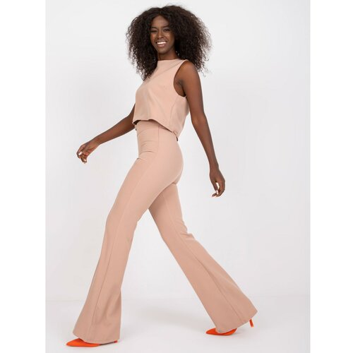 Fashion Hunters Dusty pink two-piece set with elegant trousers Cene