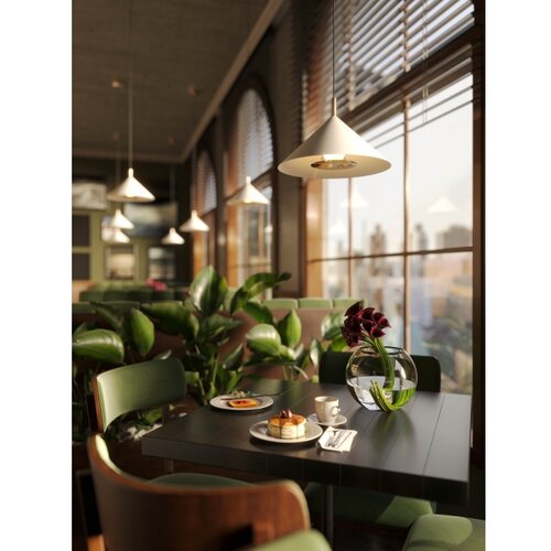  MAXLIGHT P0505 - Viseći LED luster VULCANO na sajli, LED/5W/230V, prečnik 30,5 cm, bela Slike
