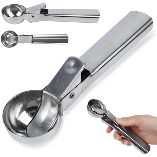 INOX žlica za pobiranje sladoleda 18cm Slike