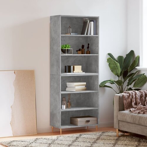 vidaXL Visoka komoda betonsko siva 69,5x32,5x180 cm inženirski les Cene