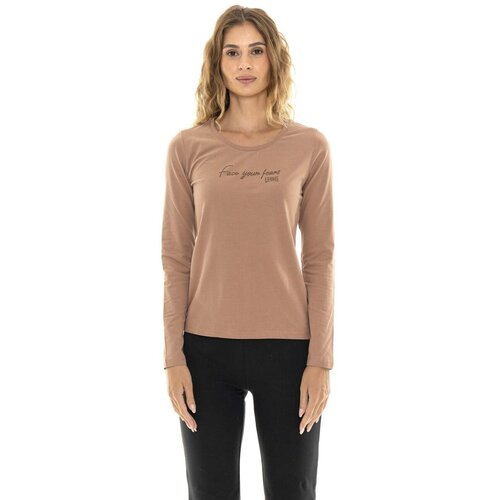 Leone 1947 Majice z dolgimi rokavi Woman T-Shirt Long Sleeves Relaxed Kostanjeva Cene