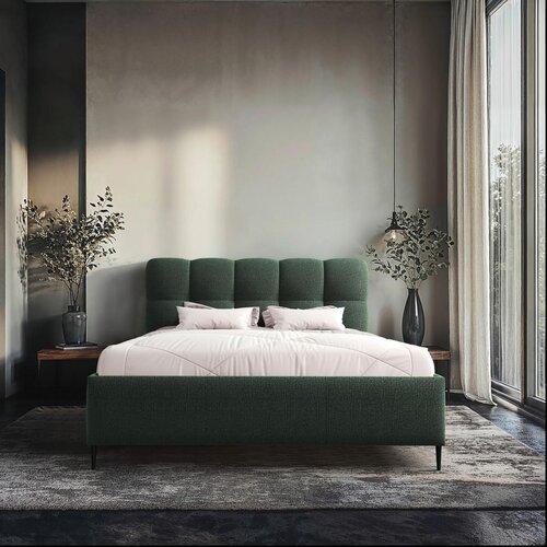 Boxxx OBLAZINJENA POSTELJA 180 cm x 200 cm , tekstil zelena Slike