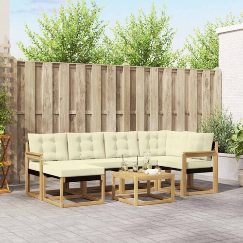  Set vanjskih sofa 7 kom. Bijela i krem Cijene