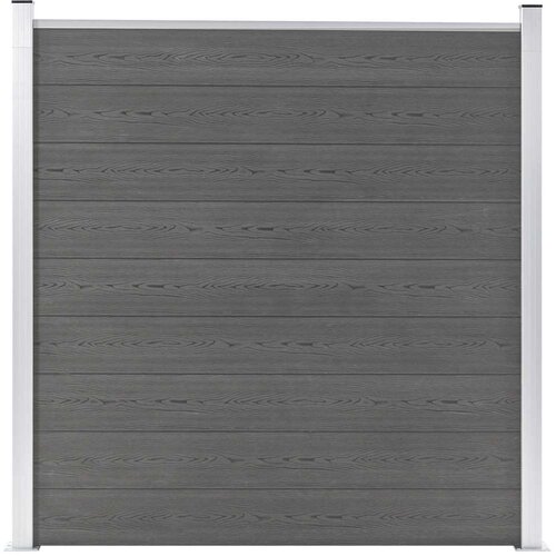  Vrtna ograda WPC 180 x 186 cm siva Slike