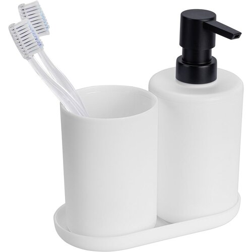 Allstar Bijeli plastičan set pribora za kupaonicu Fano &amp;ndash; Slike