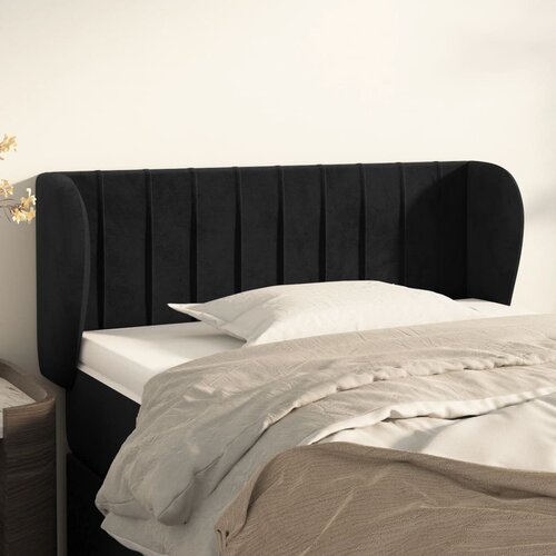  Uzglavlje s u&scaron;ima crno 83x23x78/88 cm bar&scaron;unasto Cijene