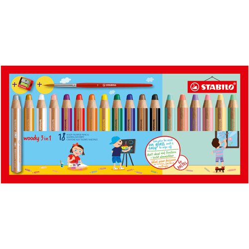 Stabilo multitalent pero woody 3 v 1, etui 18 pastel, (21655278) Slike