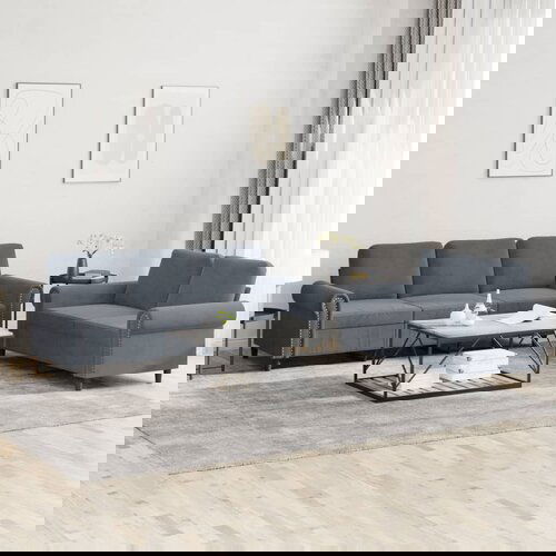 vidaXL Sedežna garnitura 2-delna z blazinami temno siv žamet Cene