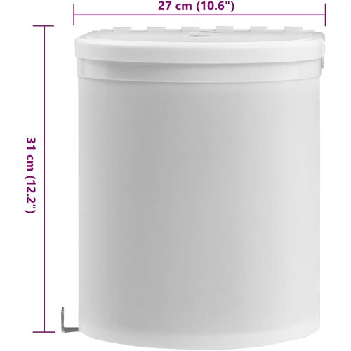 VidaXL Ugradbena kuhinjska kanta za smeće plastična 12 L Slike