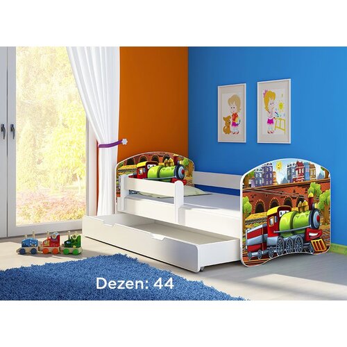 ACMA dečiji krevet II 180x80 f + du&amp;scaron;ek 6 cm WHITE44 Slike