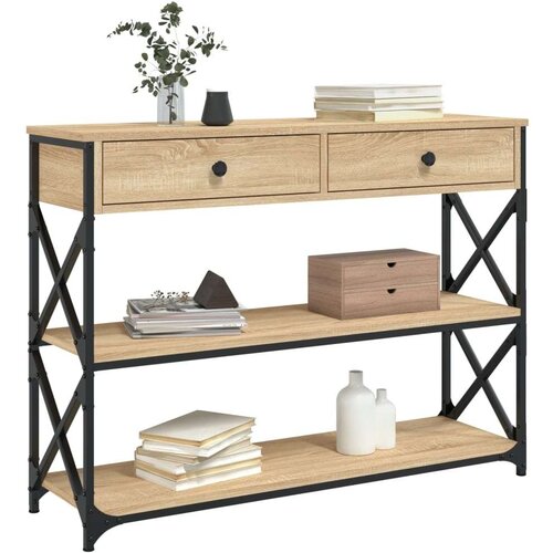  Konzolni stol boja hrasta sonome 100x28x75 cm konstruirano drvo Slike
