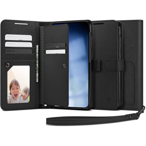 Spigen &amp;ndash; Wallet S Plus za Samsung Galaxy S23 Plus &amp;ndash; crna Slike