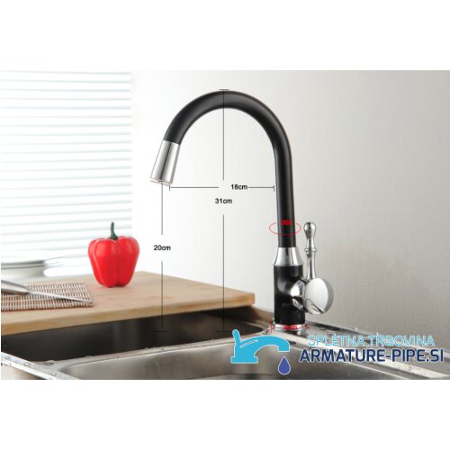  Crna kuhinjska armatura EYN DP8236 Slike