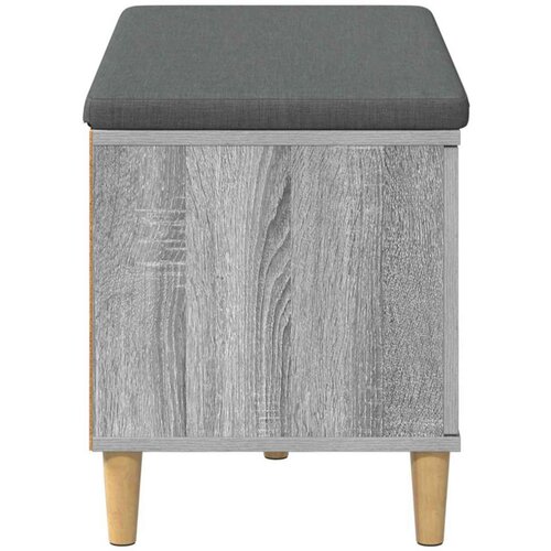  Klupa za hodnik s jastukom Siva Sonoma 60 x 38 x 46 cm Slike