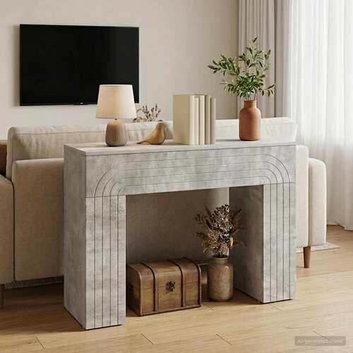  Kava Stol Betonska siva 102 x 35 x 75 cm Konstruirano drvo Cijene