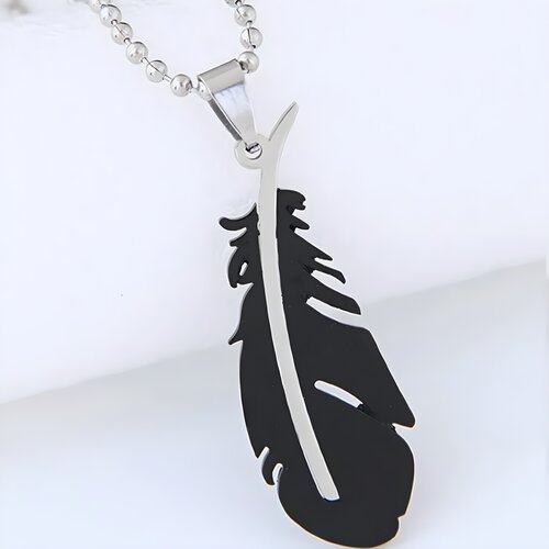 IZMAEL Ogrlica SI-34160 Feather - Crna Cene