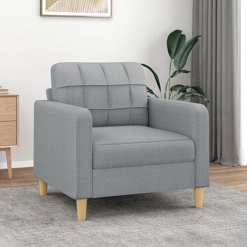 vidaXL Fotelja svjetlosiva 60 cm od tkanine Cijene