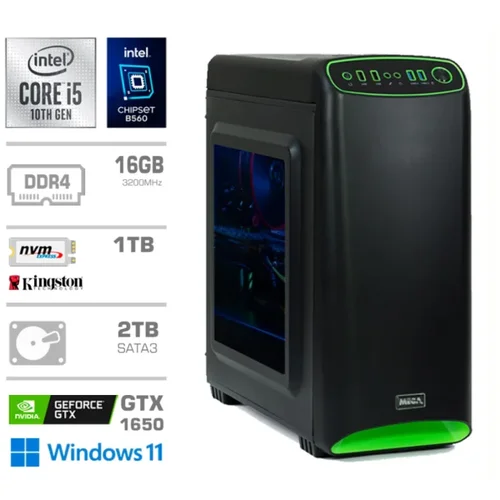 MEGA Računalnik MT 4000S i5-10400F/GTX1650/16GB/1TB-4.0/2TB/350W/Win11Home